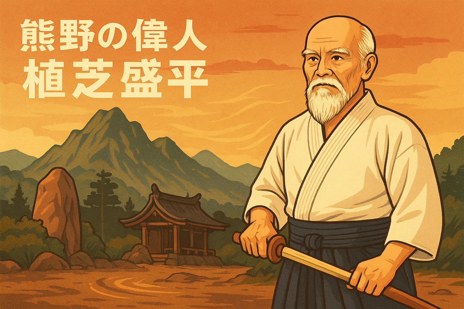 【熊野の偉人】植芝盛平。宇宙と調和した心を技に表現するのが合気道。